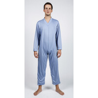 Pyjama d'allaitement avec fermeture à glissière au dos jusqu'au nombril, manches longues et jambes