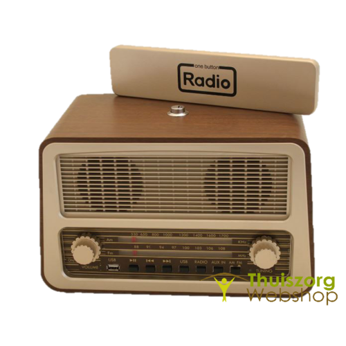 Radio rétro avec 1 bouton de commande