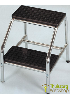 Escalier chromé 2 marches