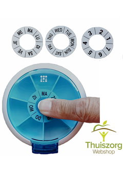 Boîte à  médicaments ronde avec bouton poussoir pratique - disponible en 2 tailles