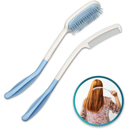 Ensemble brosse et peigne avec manche long