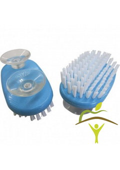 Brosse à main sur ventouses pour une utilisation à une main