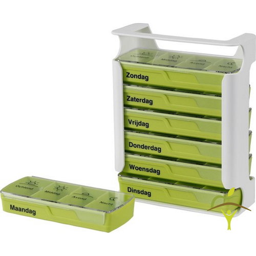 Pilulier Anabox Compact pour 1 semaine, 4 compartiments par jour