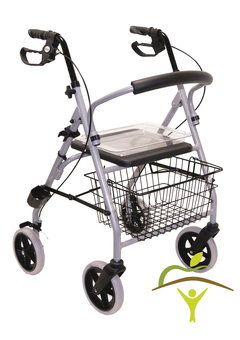 Rollator pliable, en aluminium, à  4 roues