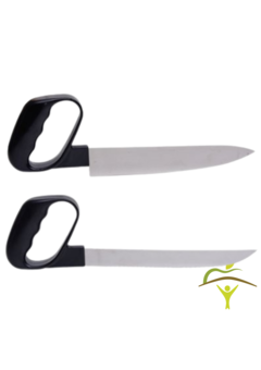 Couteau de cuisine ergonomique à manche rond - 2 variantes