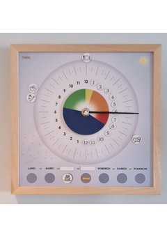 Horloge 24 heures avec horaire journalier variable
