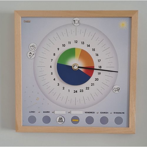 Horloge 24 heures avec horaire journalier variable