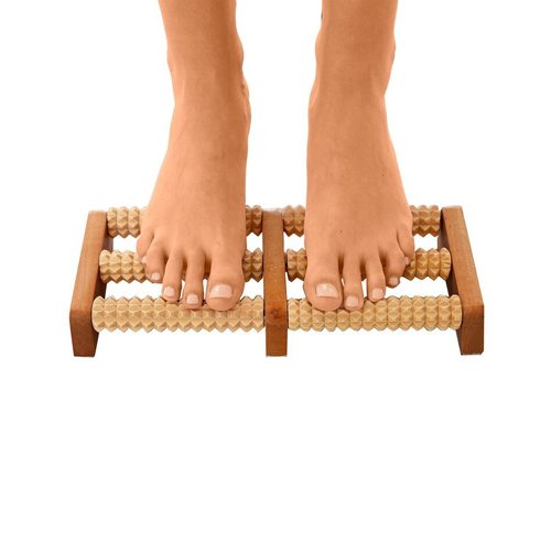 Rouleau de massage des pieds en bois