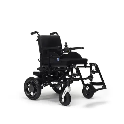 Fauteuil roulant électrique léger et adaptable avec batterie au lithium amovible - verso