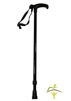 Bâton de marche Finna télescopique, poignée noire standard