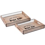 Plateaux en bois tendance "Wine Bar", par 2