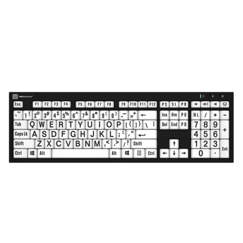 Clavier avec touches à contraste élevé