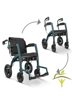 Rollz Motion Performance Comfort rollator et fauteuil roulant en un - pneumatiques