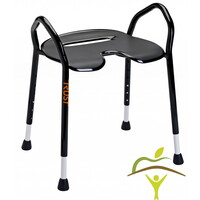 Let's Enjoy noir - Tabouret de douche avec assise large