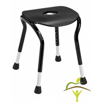 Let's Shower noir - Tabouret de douche compact qui s'adapte partout