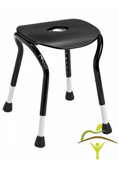 Let's Shower noir - Tabouret de douche compact qui s'adapte partout