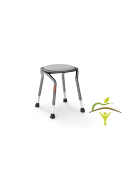 Let's Frisbee noir - Tabouret de douche design avec siège rotatif