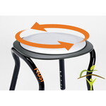 Let's Frisbee noir - Tabouret de douche design avec siège rotatif