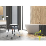 Let's Frisbee noir - Tabouret de douche design avec siège rotatif