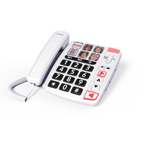 Téléphone combiné avec 6 touches photo