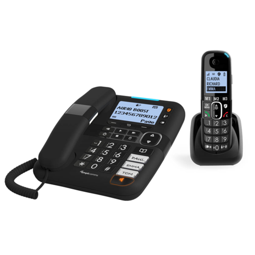 Combo téléphone 1 avec combiné et 1 sans fil