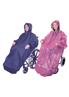 Poncho pour fauteuil roulant avec manches - disponible en 2 couleurs