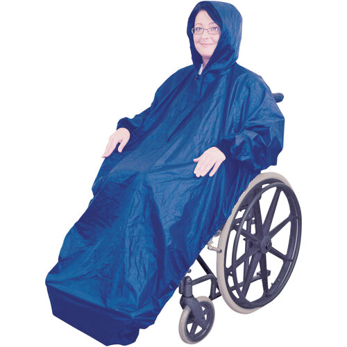 Poncho pour fauteuil roulant doublé de polaire avec manches
