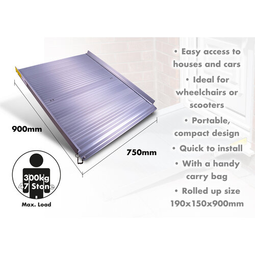 Rampe en aluminium enroulable