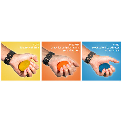 Balles anti-stress pour exercices des mains, lot de 3