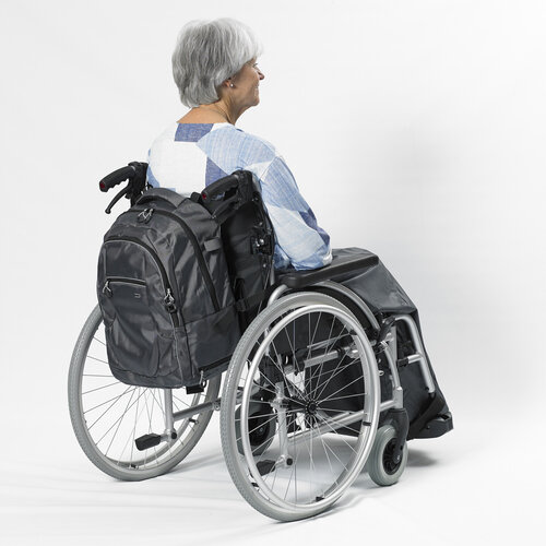 Sac de rangement pour l'arrière du fauteuil roulant ou du scooter