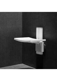 Siège de douche design, réglable en hauteur, chromé