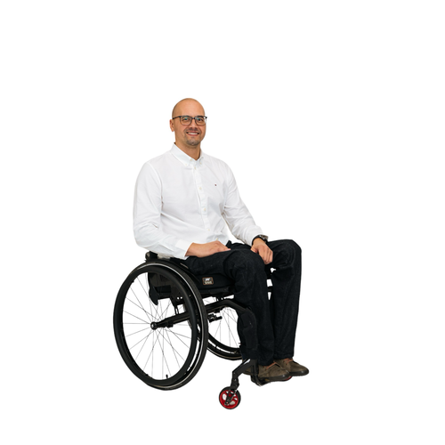 Pantalon thermique pour fauteuil roulant coupe slim - jeans foncés