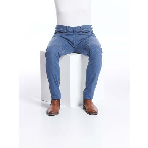 Pantalon pour fauteuil roulant avec bouton et fermeture éclair profonde - jean bleu