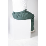 Pantalon pour fauteuil roulant avec fermetures éclair latérales - coton vert