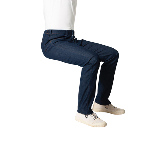 Pantalon pour fauteuil roulant coupe classique - jeans foncés