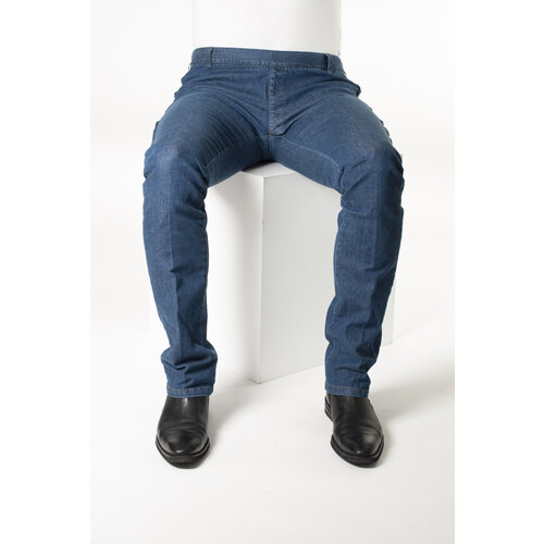 Pantalon pour fauteuil roulant avec fermetures éclair latérales - jeans bleus