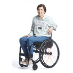 Pantalon fauteuil roulant sur élastique - jean bleu