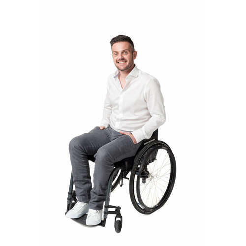 Pantalon sportif pour fauteuil roulant - jeans gris