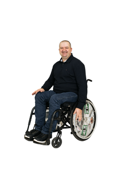 Pantalon pour fauteuil roulant avec fermetures éclair latérales - jeans foncés