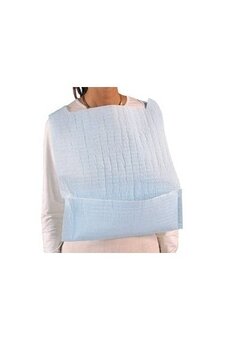 Bavoirs jetables pour adultes avec pochette (bleu)