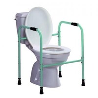 Cadre de toilette avec poignées réglables en PVC