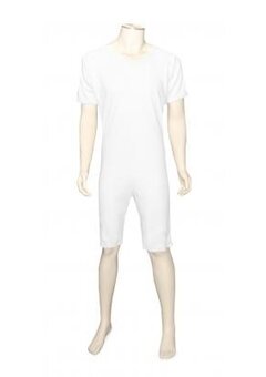 Pyjama d'allaitement GCare manches courtes et jambes, blanc
