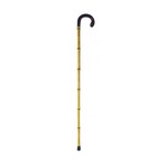 canne en bambou véritable, hauteur 94 cm, avec poignée courbée