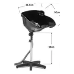 Lavabo pour coiffeur, évier basculant, noir