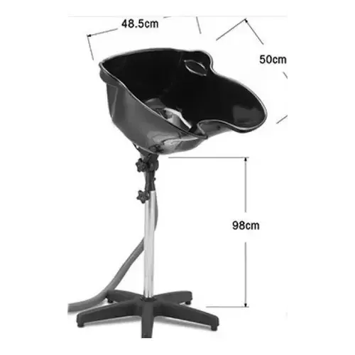 Lavabo pour coiffeur, évier basculant, noir