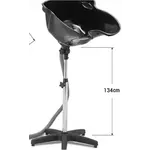 Lavabo pour coiffeur, évier basculant, noir
