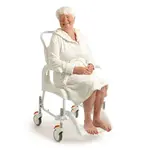 Fauteuil roulant WC-douche Etac Clean, réglable en hauteur