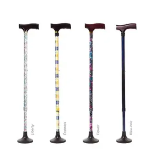 Canne avec embout/stabilisateur- disponible en 4 couleurs