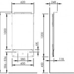 élévateur de miroir et lavabo Basicline