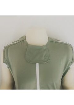 Couverture d'allaitement à glissière aux épaules (drap-modèle) gris-vert